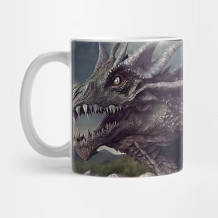 Black Fierce Dragon Mug